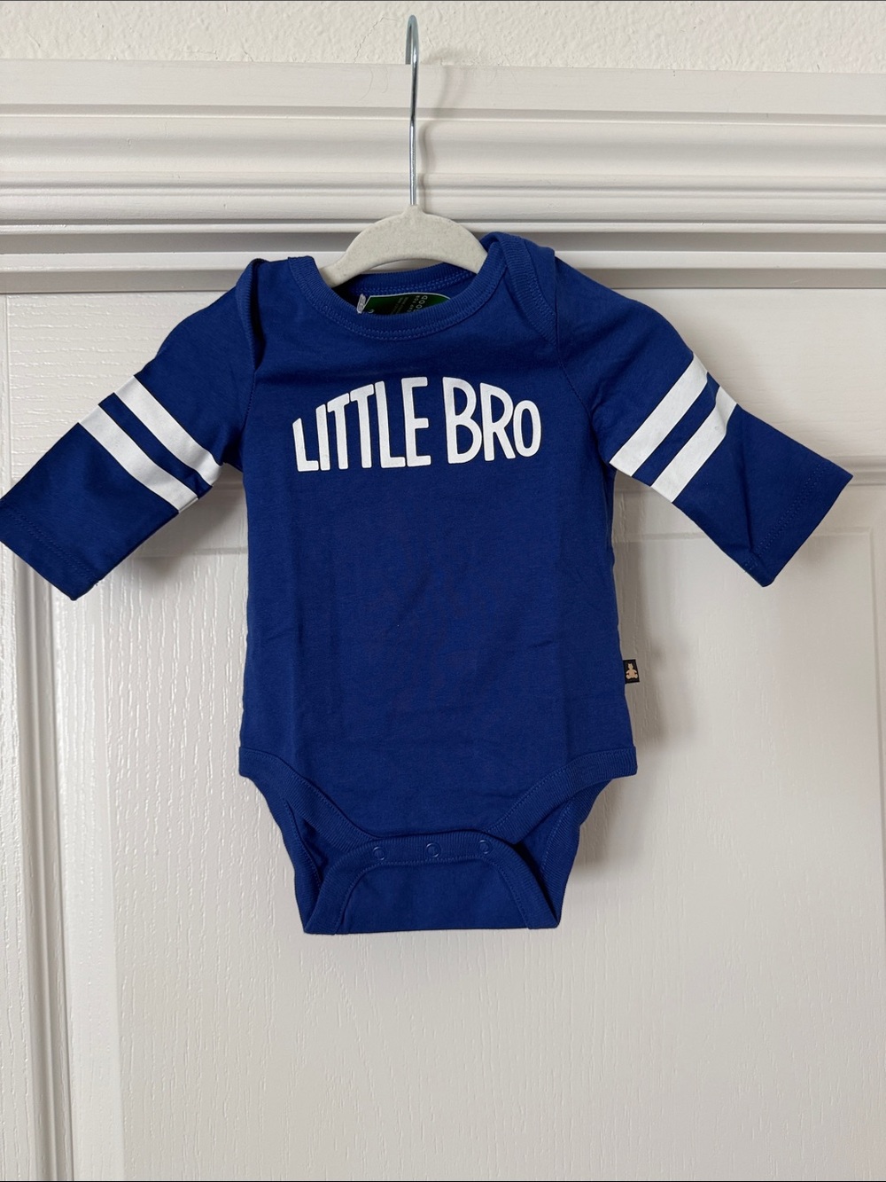 GAP Little Bro Navy Long-Sleeve Baby One-Piece